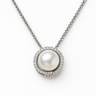 Necklace Idee Preziose dal 1987 Woman in White Gold Perla IP.CK18B/25P